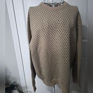 Jos. A. Bank Beige and Black Crewneck Sweater